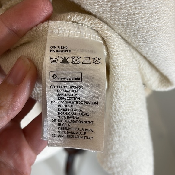 NWT H&M Cream Jacket with Beading Detail Size Large - Picture 6 of 6